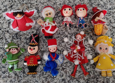 10 Pieces Vintage Christmas Ornaments Made in Japan Used picture