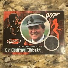 2002 James Bond 40th #CC3 Patrick Macnee as Sir Tibbett Costume Relic Card picture