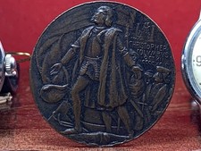 1893 Chicago World's Fair Columbian Exposition Medal Christopher Columbus picture