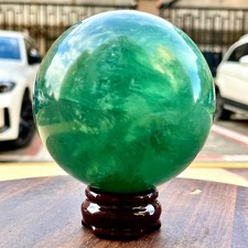3.59LB Natural Green Fluorite Qi Polished Healing Crystal Ball picture