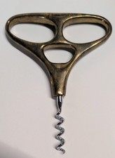 Vintage Brass Skull Corkscrew Carl Aubock Vienna MCM 1950s Designer Barware picture
