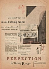1928 Perfection Oil Burning Range Kitchen Stove Cleveland Ohio - Vintage Ad picture