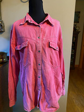 Harley-Davidson vintage denim pink Long Sleeve Snap-Front Button-Up Shirt XL picture