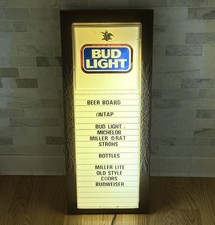 Vintage 1986 Bud Light Lighted Beer Menu Board Sign Letters 33x14 picture