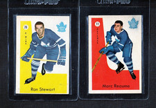 1959-60  PARKHURST  LOT OF 2 # 26  RON STEWART #11  Marc Reaume  Maple Leafs picture