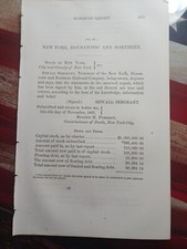 ☆1867 train report NEW YORK HOUSATONIC & NORTHERN RAILROAD White Plains NY picture