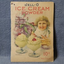Vintage Jell-O Ice Cream Powder Recipe Booklet Advertising Era Food picture