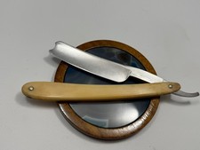 Very Old 6/8” Bone Scales Wade & Butcher Razor Shave Ready Sheffield England  picture