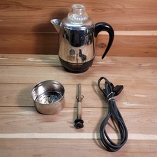 Vintage Farberware Superfast Coffee Maker Percolator Electric Model 134B READ picture