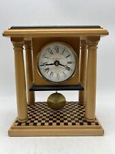 Schlabaugh & Sons Mantel Clock w/ Pendulum Kalona, Iowa Works Great picture