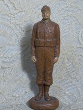 Antique World War I Doughboy Statue  Hard Clay or Stone Type  6-1/2 inches tall picture