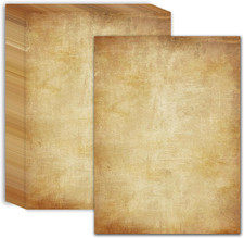 60 PCS Old Fashioned Faux Parchment Paper Aged Paper Antique Looking 8.5 X 11 picture