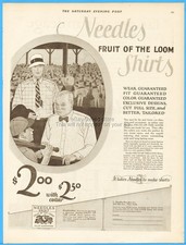 1926 L. Needles Brooker Co New York Fruit of the Loom Shirt 1920's Baseball Ad picture