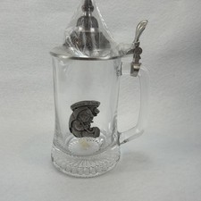 Vintage Domex Glass Beer Stein with Pewter Lid Made in Germany 2008 Iliana 25th picture