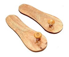 Handcrafted Khadau Charan Paduka Slipper Pooja Wooden Sandals Holy Purpose picture