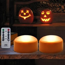 2-Pack Halloween Pumpkin Lights with Remote/Timer - Orange Pumpkin Lights LED picture
