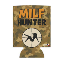 Milf Hunter Funny Beer Coozie Funny gag gift hunting fishing gift present CAMO picture