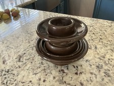 Huge Vintage Locke 63 Brown Porcelain Insulator High Voltage Electric 6.5 picture