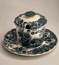 Antique 1890s Copeland Spode Attached Underplate Jam Jar Charlotte Rd No 159276 picture