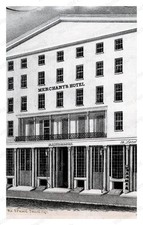 Philadelphia Pennsylvania 1838 Merchants Hotel North Fourth St Standard Postcard picture