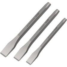 3-Piece Heavy Duty Cold Chisel Set 3/8 1/2 5/8 Inch All Purpose for Metal Wood picture