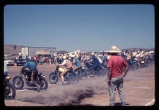 SL39 Slide 1970 Motorcycle Dirt Track Racing Scramble Action 766a picture
