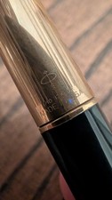 Vintage Parker 45 Pen 1/10 12K Gold Filled Cap Black Made in USA w/ Original Box picture