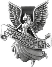 Guardian Angel Visor Clip for Car, 3D Metal Angel Decor, New Driver Gift picture