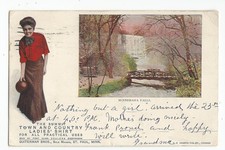Postcard: Town & Country Ladies' Bowling Shirt; Minnehaha Falls, Minnesota, 1906 picture