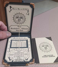 Vintage 1975 Rockford Illinois POCKET SUNDIAL Eugene Schiavone San Francisco picture