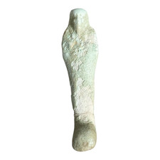 Ancient Egyptian Hand Carved Faience Glazed Collectible Stone Ushabti Figure picture