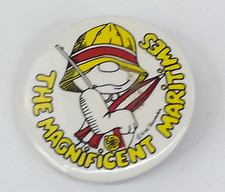 Vtg The Magnificent Maritimes Canada Button Pin picture