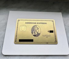 American Express Gold Metal Card. Authentic. Canceled. Collectible. picture