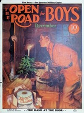 Original 1925 Open Road For Boys Cover Only: Hand At The Door Christmas Mountie picture