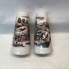 Yorkshire Staffordshire Ironstone Salt & Pepper Shakers English Cottagecore READ picture