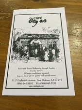 Cafe Degas Menu New Orleans La picture