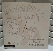 Vtg 1950s General Electric GE Console Phonograph User's Manual W/ Acetate Record picture