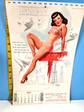 1953 Ted Withers Hollywood Pinup Girl B&B Calendar Page APRIL Seaboard Elect. picture