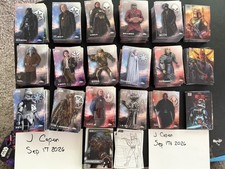 2025 Topps Chrome and Star Wars Galaxy card lot 750+ cards Refractors commons picture