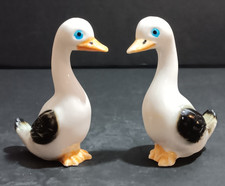Vintage Duck Swan Salt & Pepper Shakers, Hand painted with Stopper Japan - Rare picture