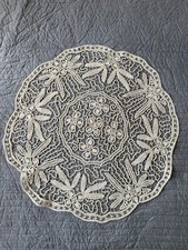 Authentic Vintage Handmade Romanian Point Lace Doily 28