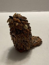 Vintage Uruguayan Seed Art Beaver Figurine Folk Art Made in Uruguay Clay Ceramic picture