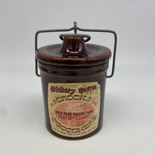 MOVING SALE Vtg Hickory Farms Stoneware Cheese Crock - Sourdough Starter Crock picture