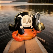 Vintage California Crab Eye Patch Pirate Hook Piggy Bank with Stopper 7