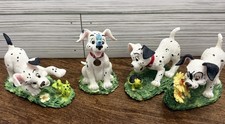 Vintage Disney Enesco 295175 101 Dalmatians Figurines Lot of 4 *Read Description picture