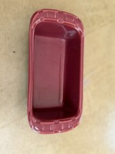 Longaberger Pottery Woven Traditions Paprika Red Small Bread/ Loaf Pan Dish picture