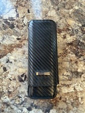 Prometheus Carbon Fiber 2 Cigar Leather Black Case Made in Spain NEW picture