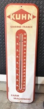 Vintage Kuhn Farm Machinery Advertisement Thermometer Metal Sign 38 inches tall picture