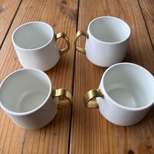 Ernest Sohn Creations Set Of 4 Gold Rim Tea/ Coffee Tea Mugs picture