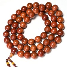 20mm*59 Beads Natural Grade A Yellow Pear Wood String Buddhist Beads Bracelet picture